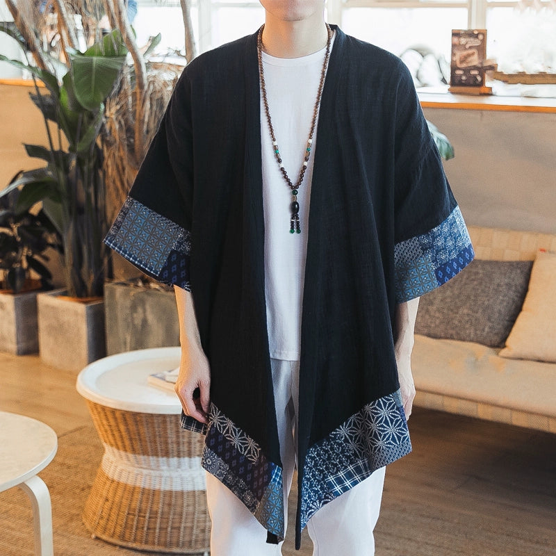 Chant Summer Mid Length Long Length Ethnic Pattern Men's Duster